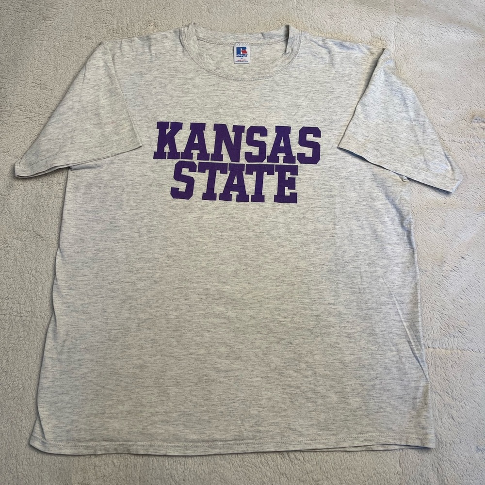 Vintage 90s Russell Athletic NCAA Kansas State Wildcats T Shirt Mens XL Vtg USA